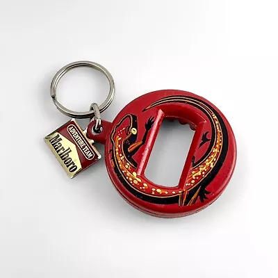 Marlboro Bottle Opener Red Lizard Keychain Vintage Adventure Team Logo Keyring  • $15.83