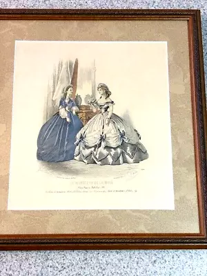 Vintage LE MONITEUR DE LA MODE Lithograph Signed By Jules David & P Deferneville • $49.95