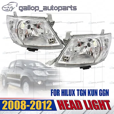 $155.25 • Buy Set Pair LH+RH Head Light Lamp For Toyota Hilux Ute 2008~2012 2WD / 4WD AU Stock