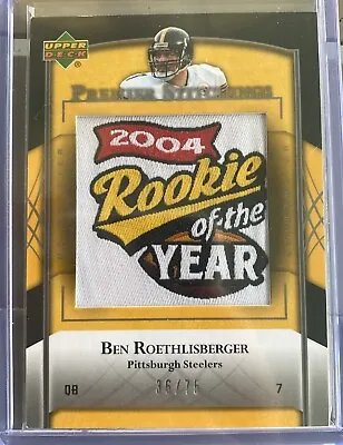 2007 UD Premier - Ben Roethlisberger - Stitchings Alternate Logo Rookie Year /75 • $34