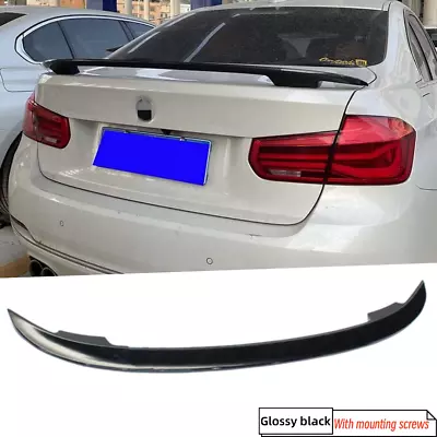Fit For BMW 3 Series F30 F80 12-18 Glossy Black Boot Lip Spoiler Wing Universal • $66.60