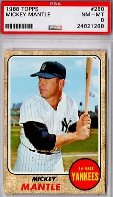 Mickey Mantle PSA 8 New York Yankees AL MVP AL All-Star Hall Of Fame • $2400