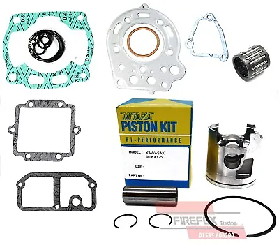 Kawasaki KX125 KX 1990 56mm Bore Mitaka Top End Rebuild Kit Inc Piston & Gaskets • $82.45