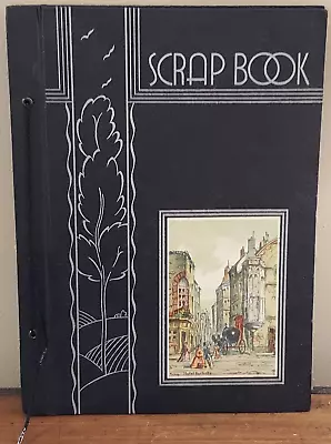 Vintage 1930s Scrapbook Album Book Large 15  X 11  Art Deco - Mostly Unused • $24.99