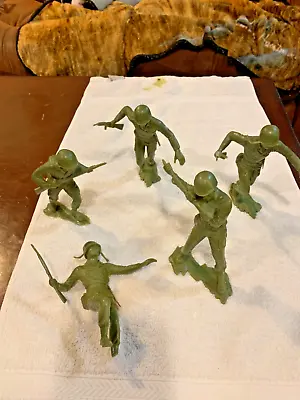 Marx 6 Inch Figures U.S. Army Set Of Five. Vintage Manufactured 1964 • $25