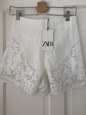 £14 • Buy Zara Ladies Shorts, With Lace Details, Size UK S. NWOTs