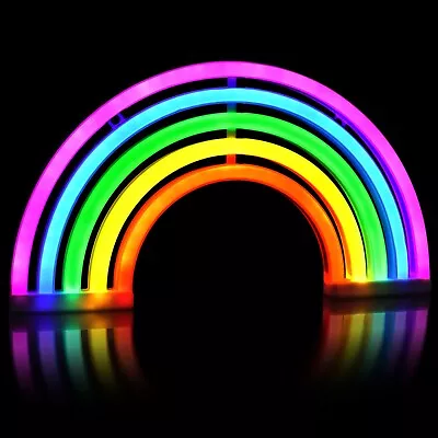 Colourful Rainbow LED Neon Light Stand Wall Bar Lamp Home Nursery Children Room • £9.99