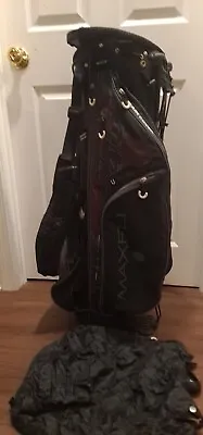 Maxfli U Series 4.0 Golf Bag 7 Way With Rain Cover Black Red - READ • $89.99
