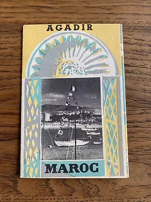 Vintage Agadir Maroc Morocco Travel Tourist Brochure Sailboat Map Tourism • $17.99