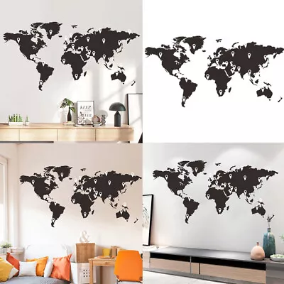 Earth Wall Decal Map Of The World Sticker World Map Wall Decals Earth Wall Mural • £12.99