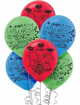 PJ Masks Party Supplies LATEX BALLOONS Pack Of 6  • $7.50