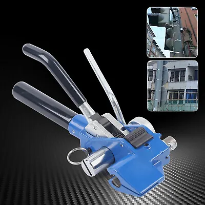 Metal Wrap Zip Cable Tie Gun Pliers Tightener Cutter Fasten Tool Stainless Steel • $26.60