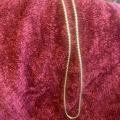 9ct Yellow Gold 18  Rope Chain Full Hallmark 375 Weighs 3.6grams 2.5mm Wide • £160