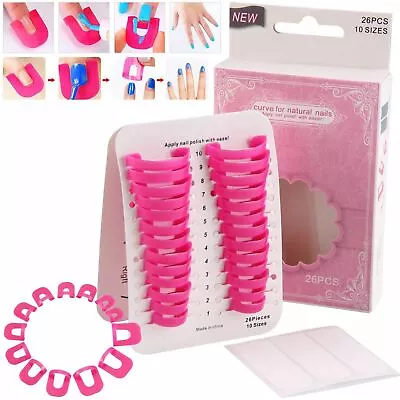 26 Pcs Curve Shape Spill-proof Finger Cover Nail Polish Varnish Protector Holder • $6.15