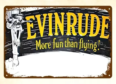 Pub Wall Art Evinrude Speed Twin Boating Marina Outboard Motor Metal Tin Sign • $18.93