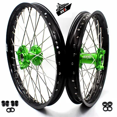 KKE 21  19  MX Dirt Bike Wheels Rim Fit KAWASAKI KX250F KX450F 2006-2021 CNC Hub • $529