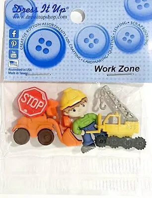 Dress It Up Button Embellishments ~work Zone (shanks On The Backs) D98 • $7.50