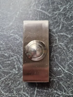 Door Bell Push Brushed Nickel Wired Replacement Button Unlit - Byron • £10