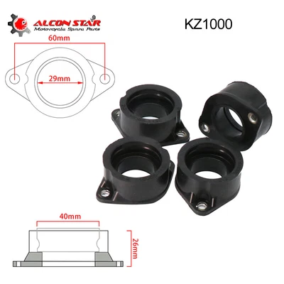 $18.80 • Buy 4Pcs Carburetor Holder  Intake Manifold Boots For Kawasaki KZ1000 KZ1100