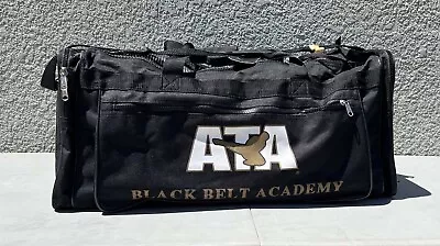 Black/Gold ATA Taekwondo Martial Arts Karate Sparring Gear Equipment Duffle Bag • $74