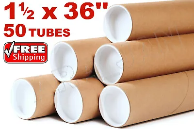 1.5 X 36  Kraft Tubes Poster Document Graphics Mailing Shipping Packing Tube 50p • $79.95