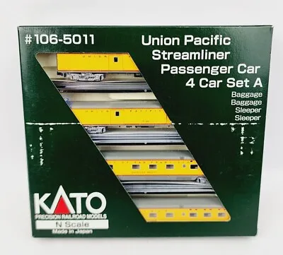 Kato 106-5011 Union Pacific Streamliner Passenger 4 Car Set A N Scale Unused!!! • $189.99