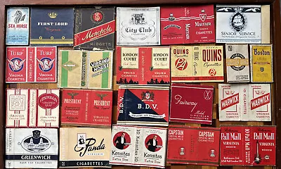 Vintage Cigarette Packets Lot Of 80 Some Rare Early 20thC • $20