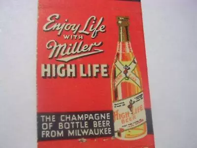 40's Island Liquor MILLER High Life Beer-Cascade Whiskey Honolulu HI Matchcover • $24.99