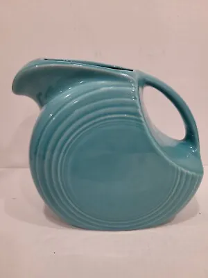 Vintage  Turquoise   Fiesta  Disc Water Jug / Pitcher - Fiestaware • $70