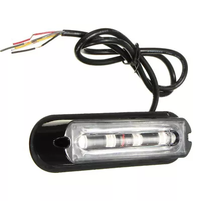 4 LED Auto Truck Strobe Flash Light DRL Impermeabile White H3T32338 • $9.32