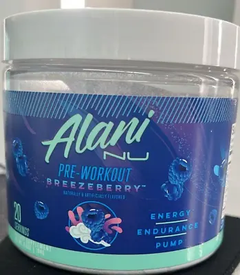 Alani Nu Pre-Workout Powder Breezeberry 6.8oz 20 Servings -EXP 09/2024 • $16.99