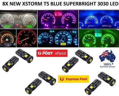 8x T 5 Blue Premium Xstorm Dashboard Gauge 3030 Led Wedge Dash Bulb Light 12v Dc • $11.66