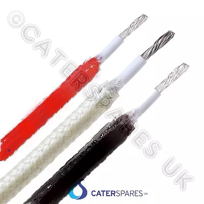 Heat Resistant 2.5mm Fibreglass Wire Per Meter Appliance Cable High Temp Spares  • £1.90