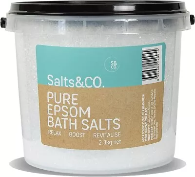 Salts & Co. Epsom Bath Salts Pail 2.3 Kg | NEW AU FREE SHIPPING • $21.50