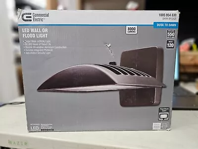 Commercial Electric FSNX80-PC-4K-BZ 8000 Lumens LED Wall/Flood LightDark Bronze • $52