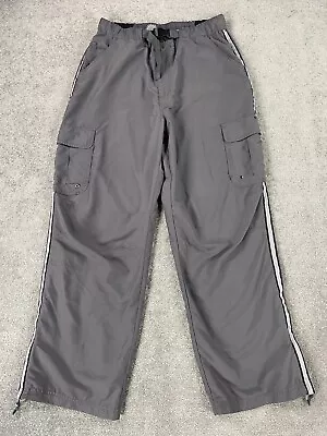 Plugg Cargo Pants Extra Large Gray Parachute Loose Baggy Wide Leg Grunge Skater • $39