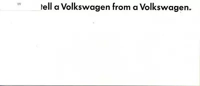 Volkswagen 1967 Dealer Brochure  How To Tell A Volkswagen From A Volkswagen  • $4.95