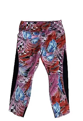 Nike Dri-Fit Women's Floral Tropical Palm Leaf Crop Leggings Size XL • $18.50