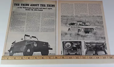 Vw Volkswagen Thing Original 1973 Article • $9.95