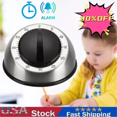 Long Ring Bell Alarm Loud 60-Minute Kitchen Cooking Wind Up Timer Mechanical • $7.79