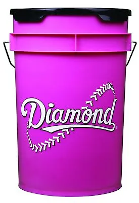 Diamond 6 Gallon Pink Softball Bucket With Padded Lid Black BKT PK • $44.95