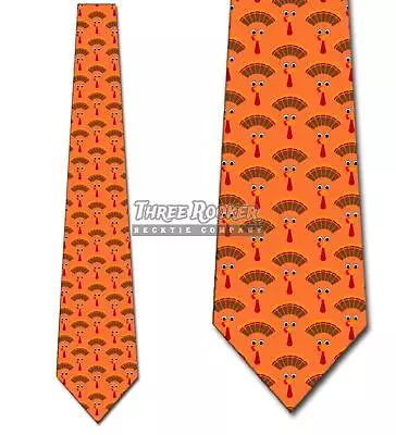 Thanksgiving Ties Men's Turkey Tie Fun Holiday Necktie • $18.75