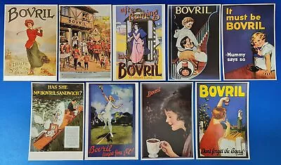 Set Of 9 Vintage Reproduction BOVRIL Advertising Postcards By Mayfair Cards • £6.27