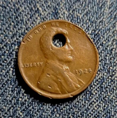 United States-1924 Wheatback Penny---pendant Penny's From The Past • $4.44