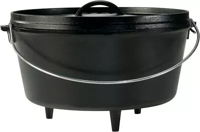 Seasoned Cast Iron Deep Camp Dutch Oven - 12 Inch / 8 Quart • $75.96