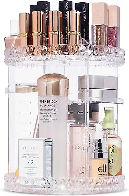 Sorbus 360° Makeup Organizer Rotating Clear Adjustable Carousel Cosmetic Storage • $24.49