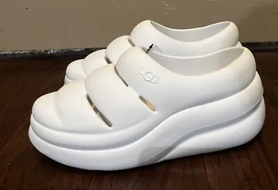 New UGG W SPORT YEAH Women's EVA Platform Waterproof Clogs Shoes 10 WHITE Foam • $40