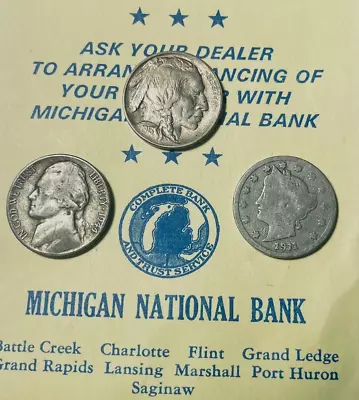 1913 TY2 Buffalo Nickel ~PLUS 1911 V Nickel & Plus 1944 Jefferson-3 COINS • $23.50