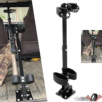 UTV Vertical Gun Rack 2 Rifle Shotgun UTV Floor Mount Adjustable Height Angle • $72