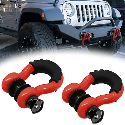 3/4  D Ring Anchor Shackles Heavy Duty Recovery Tow Hook Off Road For Jeep Truck • $19.31